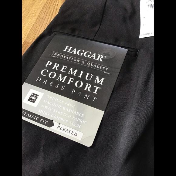 Haggar men’s slacks new, 38x32, classic fit, pleat - Picture 2 of 7
